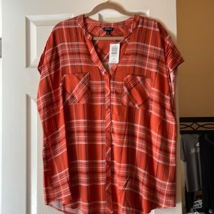 NWT Torrid Plaid Dolman Blouse Size 1X